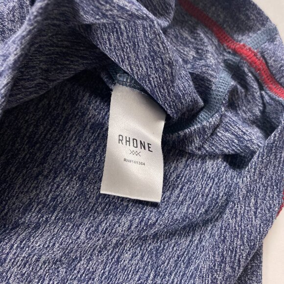 Rhone Reign Long Sleeve Shirt Men's Medium Gray Blue Heather Performance Workout - Picture 6 of 9